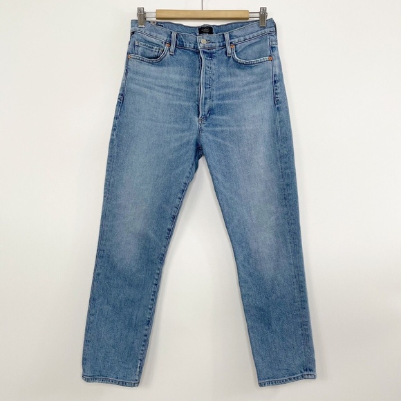 Citizens Of Humanity Denim - Citizens Of Humanity Olivia Crop High Rise Skinny Slim Button Fly Jeans
